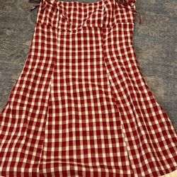Red/white gingham dress 