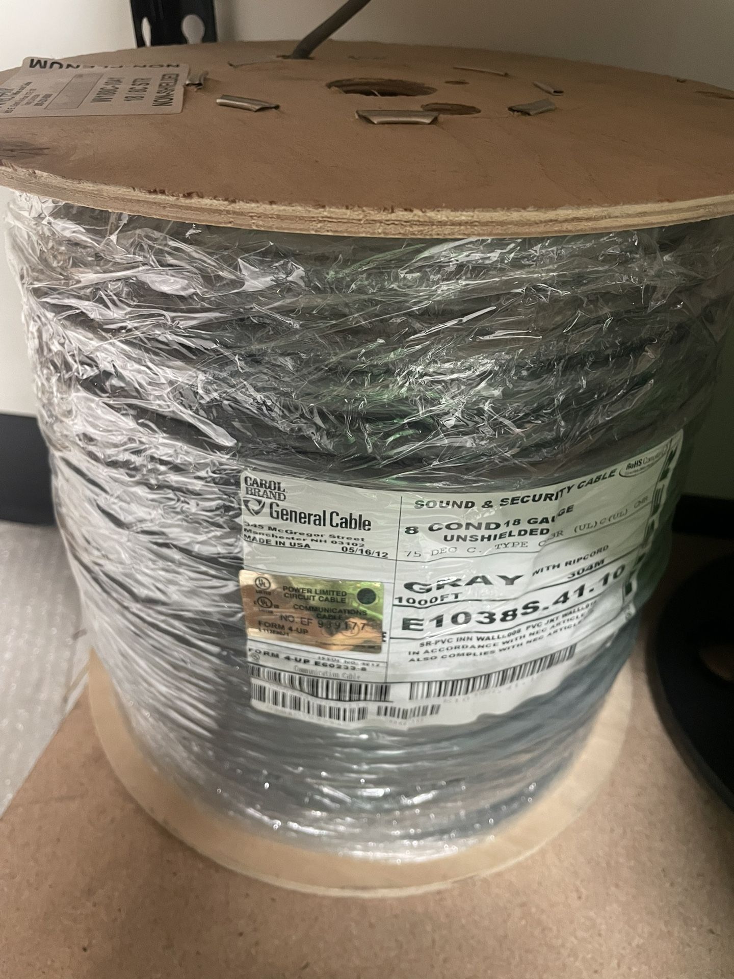 8 Cond 18 Gauge 1000ft E1038s.41.10