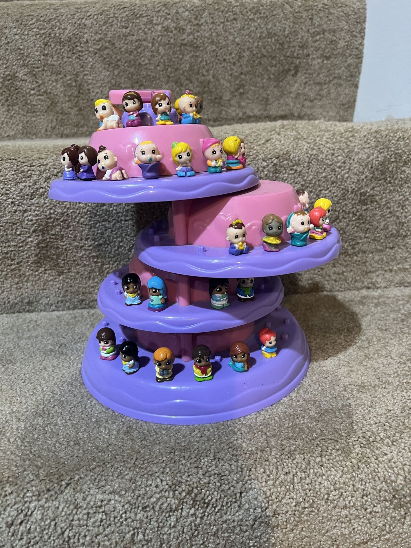 Squinkies Cake display stand with 45 figures