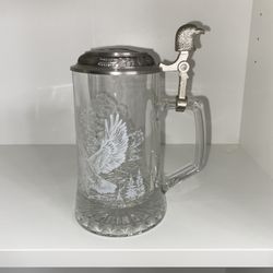 Beautiful Glass Stein With Eagle Made In Germany 