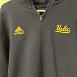 Adidas UCLA Quarter Zip Jacket Blue Medium