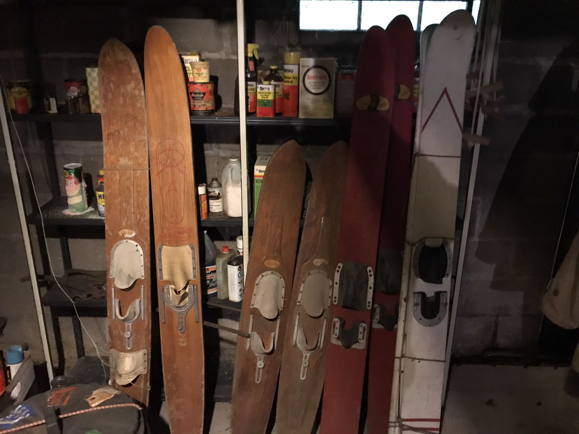 Vintage 1950’s era wooden water skis