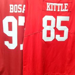 49ERS NICK BOSA AND GEORGE KITTLE XL JERSEYS 