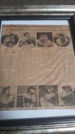 Babe ruth - lou gehrig- dizzyvdean. 1930s clipping.