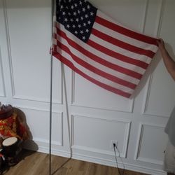 American Flag Post Yard