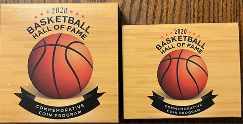 2 Silver Proof 2020 P Basketball Hall of Fame Coins