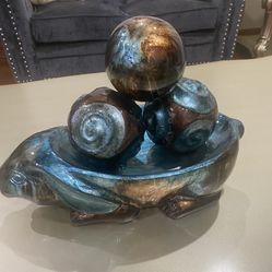 Beautiful Decoration Bunny Glass With 3 Balls 