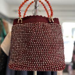 Adorable Vintage Beaded Box Purse