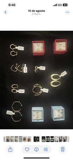 Aretes De Oro De 14 K
