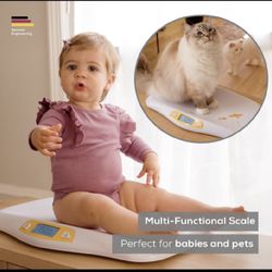 beurer Up to 44 lbs. White Digital Baby/Pet Scale With Hold Function, BY80