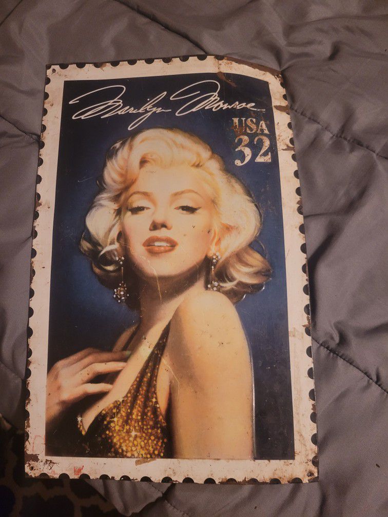 Marilyn Monroe tin sign poster

