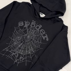 Phantom Black Sp5der Hoodie