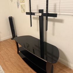 Tv Stand With Glass Shelving Base 