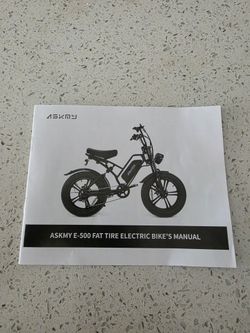 ASKMY E-500 Fat Tire Electric Bike