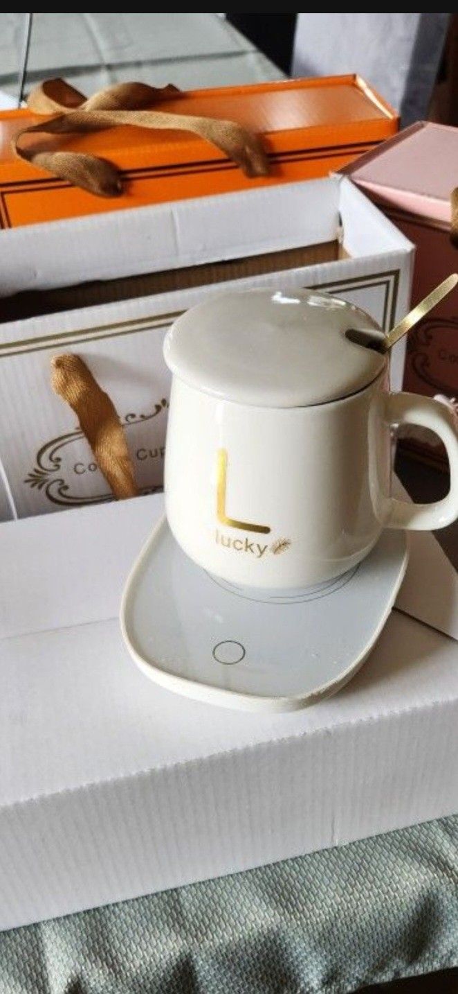 FATHER'S DAY GIFT IDEA.. Ceramic Mug with Hotplate