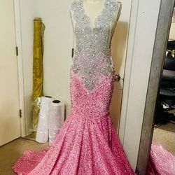 Custom made diamond dress