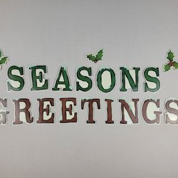 Christmas Seasons Greetings 4" Letter Spellout Garage Door Magnets Holiday Decor