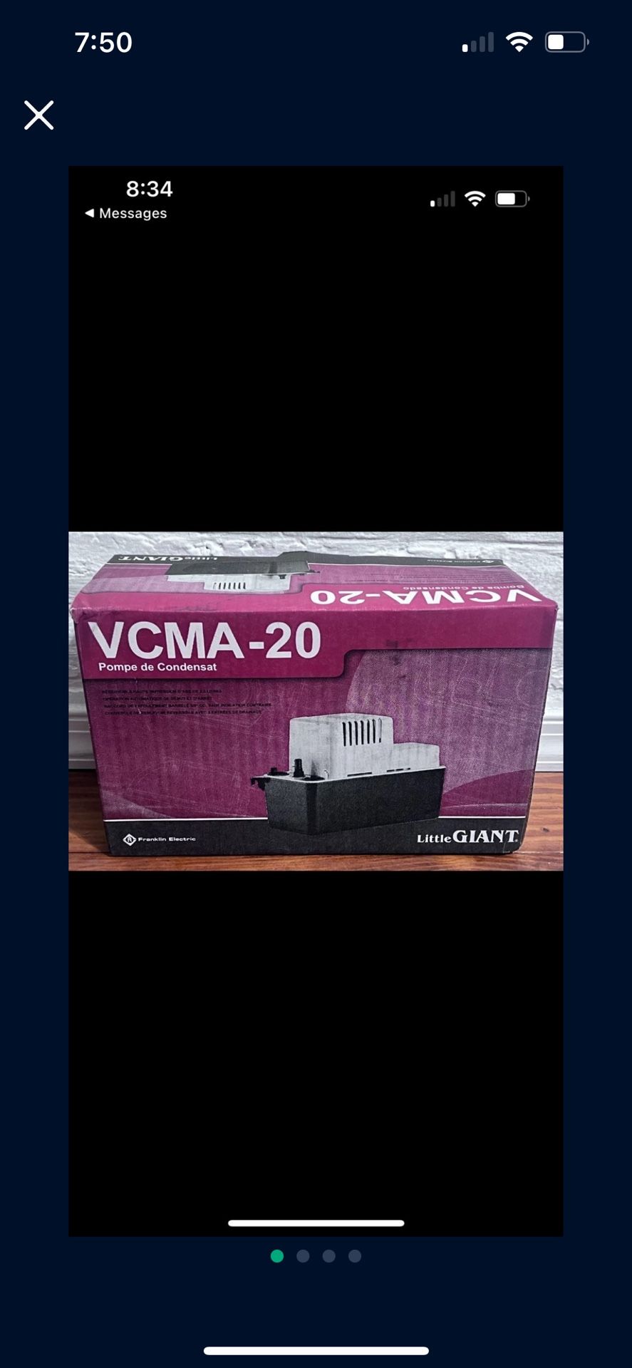 Little Giant 115V Automatic Condensate Removal Pump w/Safety Switch VCMA-20ULS