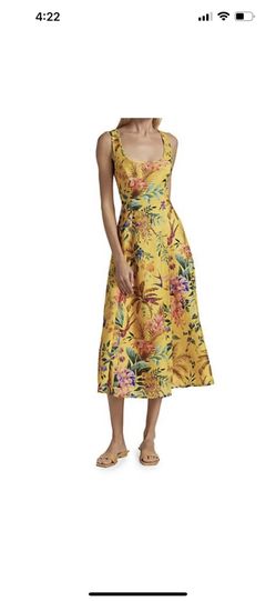 NWT Zimmermann Tropicana Linen Midi Dress Yellow Sz 0 (2-4 US) $635 for  Sale in Great Nck Plz, NY - OfferUp