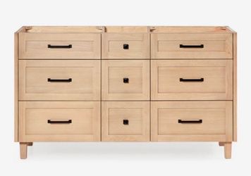 NEW Ariel Monroe 60” White Oak Double Vanity Cabinet – Base Only