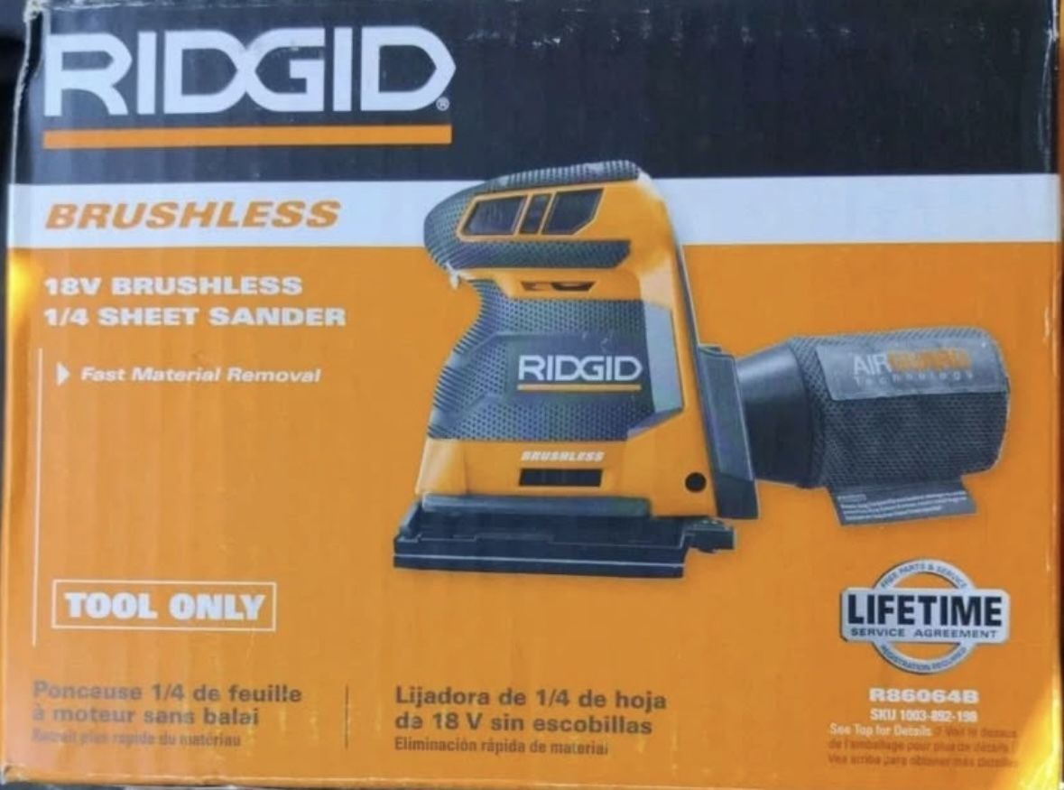 Sheet Sander , Rigid Cordless Brushless Sheet Sander