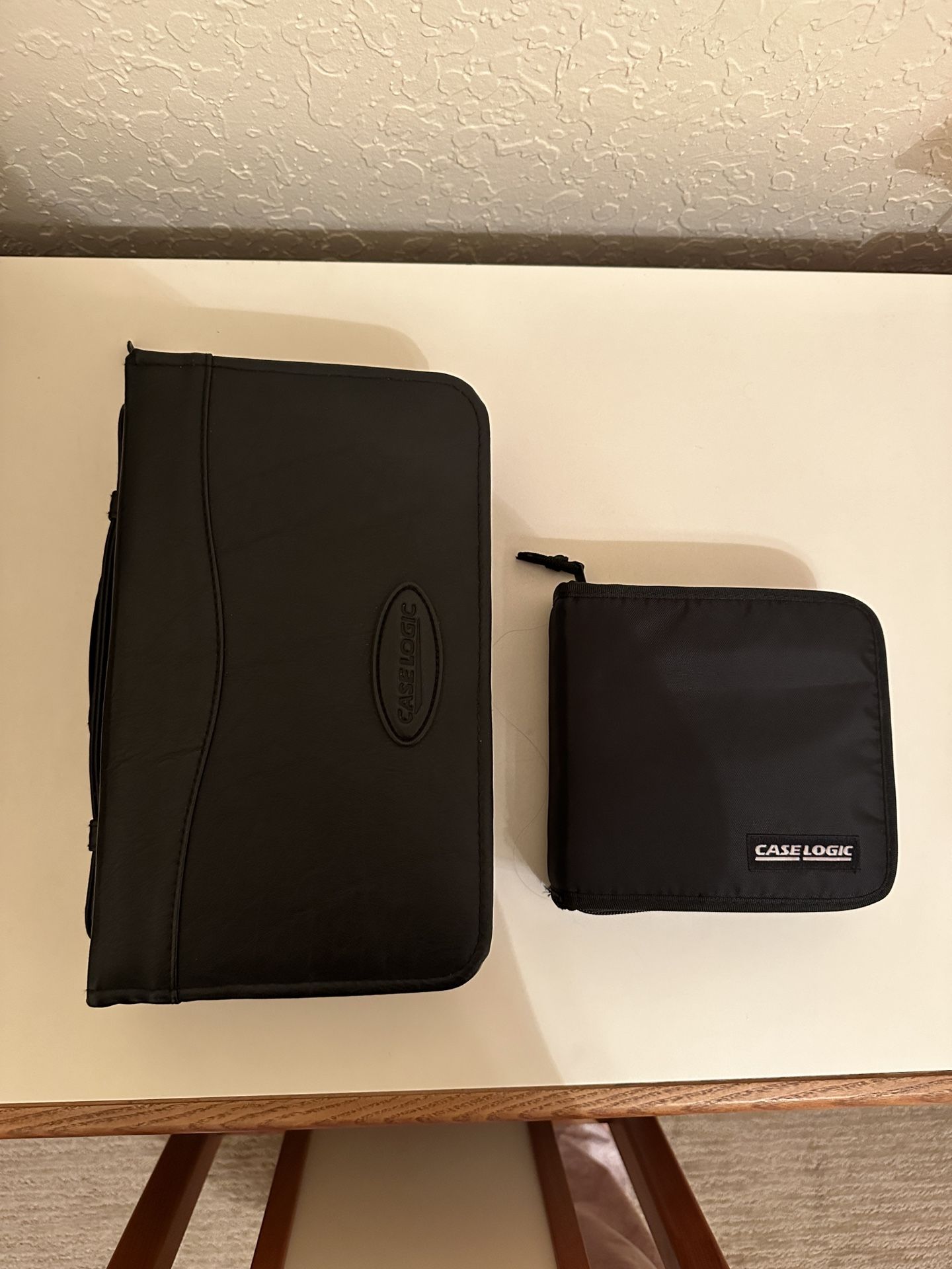 Like New Set of 2 Zippered Travel CD Music Holder Case