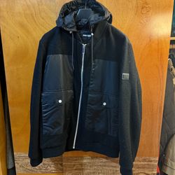 Karl Lagerfeld Black Jacket with Hood size XL