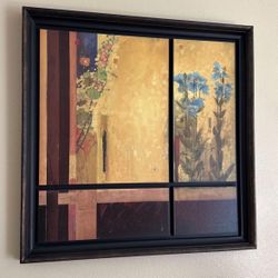 Li-Leger Framed Artwork 32”x32” Beautiful For Your Wall