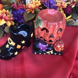 Yankee Candle Holder And Witch Candle Holder 