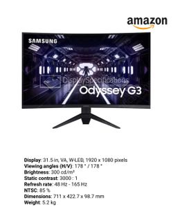 32 Inch Curved Samsung Gaming Monitor