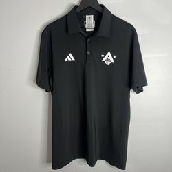 Adidas x 3 Stripes Select Basketball Polo Shirt Mens Large Black