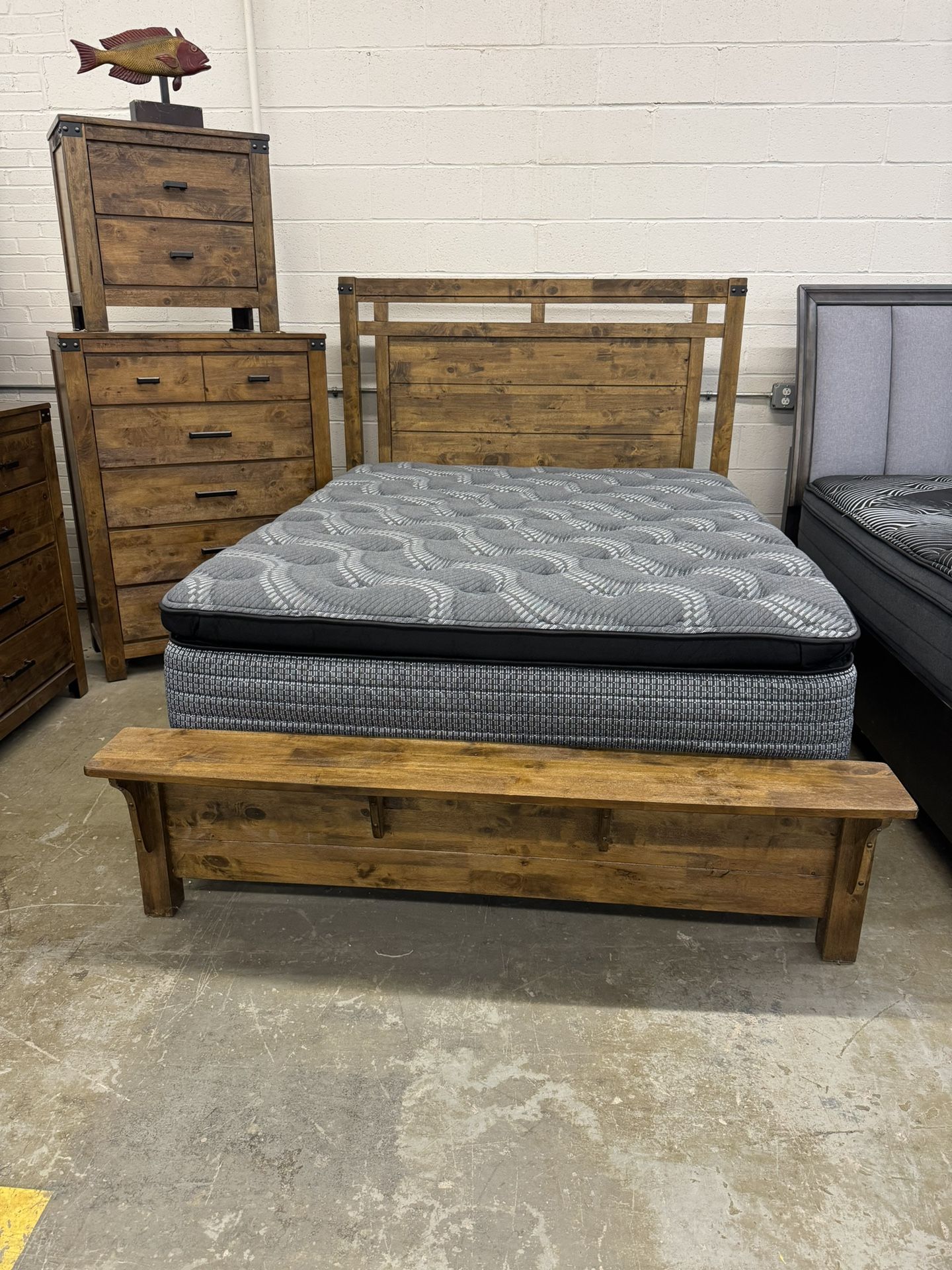 Beautiful Curtis bedroom set! Queen Bed, Dresser, Mirror & Nightstand ONlY $995!!! Chest Sold Separately.