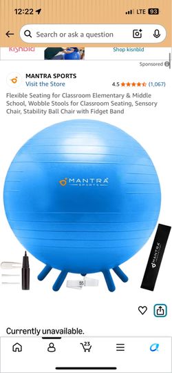 New yoga ball flexible seating