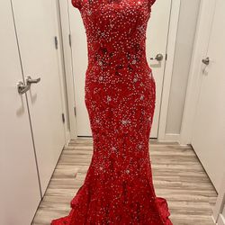 Red, Evening Gown, Size 4