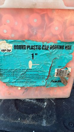 1 Round Plastic Cap Roofing Nails