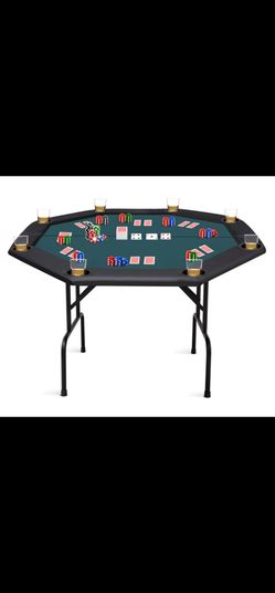 ZivPlay Poker Table Foldable Texas Holdem Poker Table Portable with Folding Legs