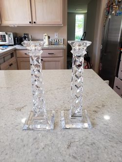 crystal candle holders
