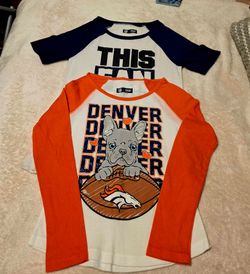 Justice Girls Denver Broncos NFL T-Shirts – Set of 2 Size 6/7