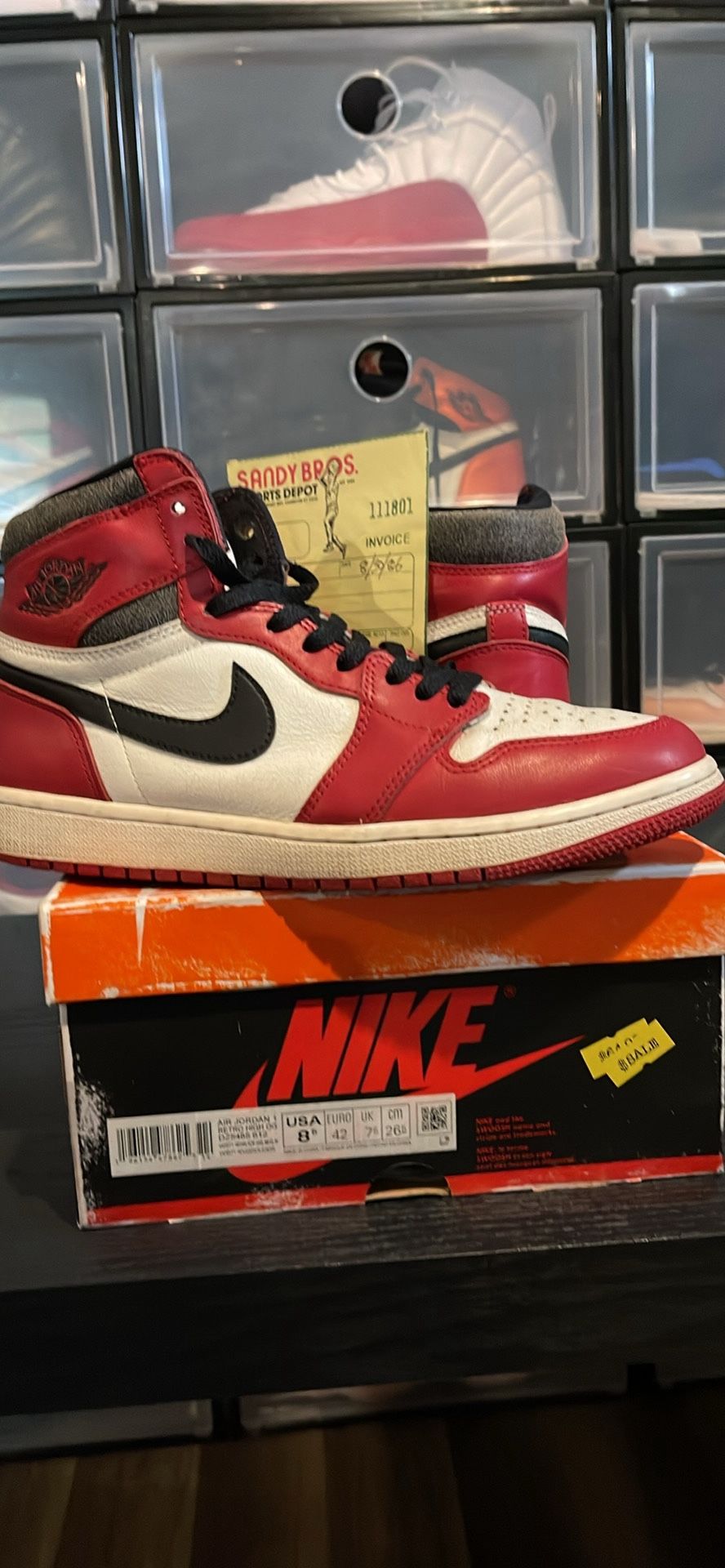 AIR JORDAN 1 RETRO HIGH LOST AND FOUNDS SIZE 8.5