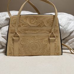 Vintage Mexican leather hand bag 