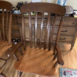 Farmhouse Colonial Style Wood Dining Chairs (6)