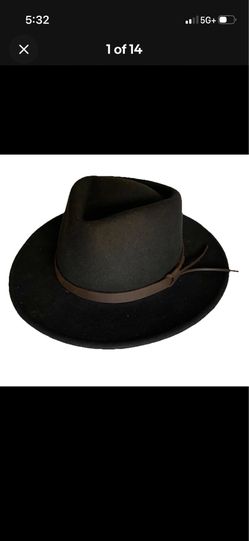 TWISTER Durango Style NEW Black 100% Wool Comfort Felt Medium Brown Hat Band