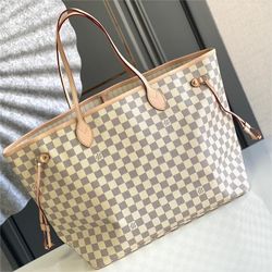 Neverfull MM Damier Azur Tote Bag                40 x 33x 20 cm