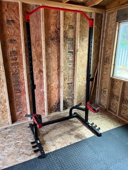 Half Power Rack Squat Stand with Pull-Up Bar