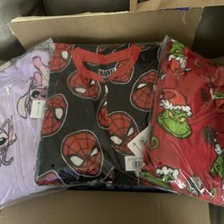 Pjs Boy And Girls Grinch Stich Bluey Spider