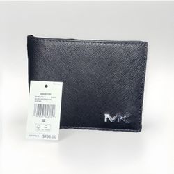 Michael Kors Wallet - Black Leather, 65% Recycled Leather, NWT