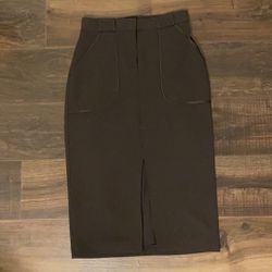 New York & Company Front Split/Front Pocket Lined & Stretch Skirt