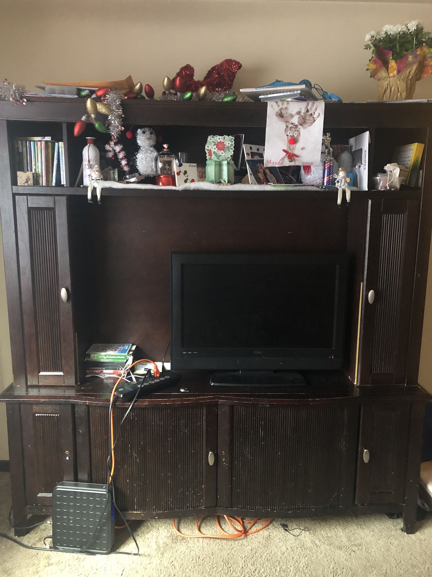 Large entertainment stand.