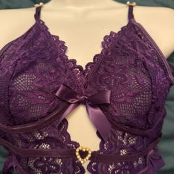 Purple Lingerie Two Piece Sz Medium 