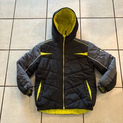 Youth Kids Size 10/12 Protection System Boy's Black and Grey Puffer Jacket